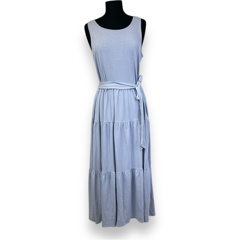 J. Crew Sleeveless Tiered Maxi Dress Lavender Purple M